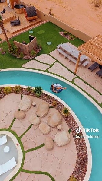 Private group resort with a lazy river in Joshua Tree