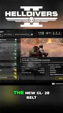 Belt Fed Grenade Launcher Is here for Helldvivers 2! #gaming #helldivers2 #SiegeBreakers