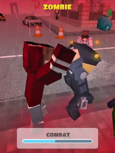 What! Zombies attack police! #partycraft #shorts #roblox #minecraft #gta #viralvideo #tiktok