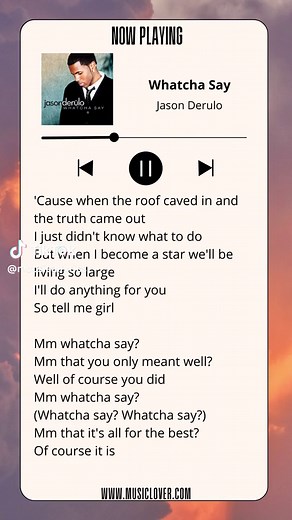 Whatcha Say - Jason Derulo: Catchy Lyrics and Music Video
