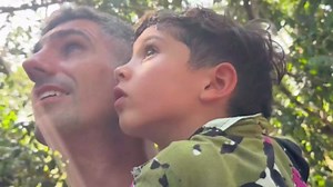 4 Section Recycling Bin for Kitchen – Dual Trash and Recycle Bins for Paper, Plastic, Cans – Indoor Bamboo Recycling Organizer – Decorative Wooden Recycle Bins for Kitchen & Office