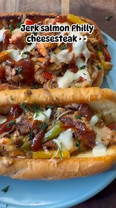 Jerk salmon Philly cheesesteak recipe ! #wecanmakethatsoulfoodbbq #chefflocko #fyp #reels #viral #foryou #salmon #phillycheesesteak | Flo Leslie