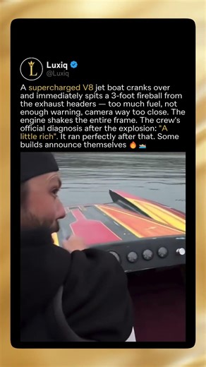 The Supercharged Jet Boat Started —Then Immediately Explained Why There's A Fire Extinguisher Nearby