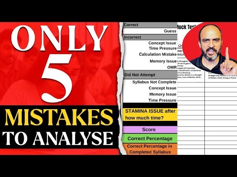 5 Mistakes are REAL (REST are FAKE) - Mistake Analysis after Tests - Diwali Video #3 - 200 Day Plan