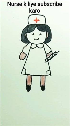 💉 Beautiful Nurse Drawing 👩‍⚕️ | Easy & Satisfying Art #shorts #nurse