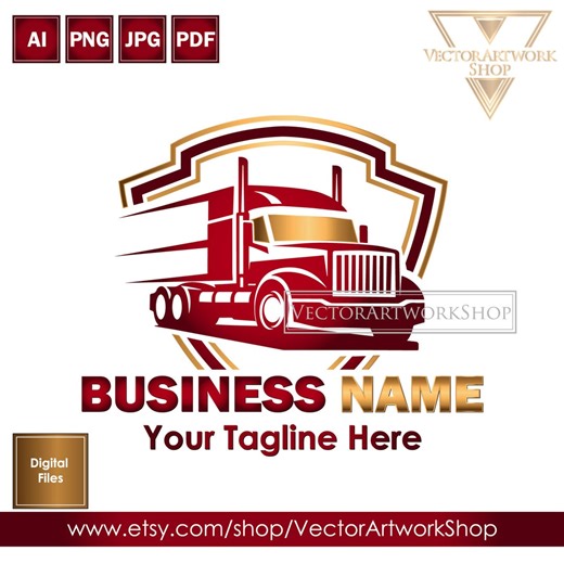 Custom Trucking Logo | Freight Company Logo | Semi Truck Logo Design | Digital Download - Etsy