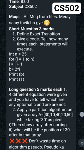 #cs502 midterm preparation #cs502 mid current paper #cs502 important topics #viralvideos #vu #study