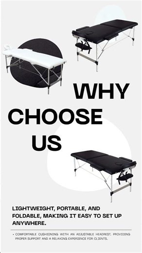 Lightweight, Portable, and Foldable Massage Table Designed for Comfort and Convenience #massagechair