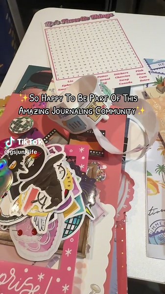 The journaling community on tik tok is so amazingly generous, supportive, and positive! Happy to be a part of it and thankful for all of your support 💗 #journalingcommunity #junkjournalcommunity #junkjournalwithme #junkjournalinspiration #junkjourbalideas