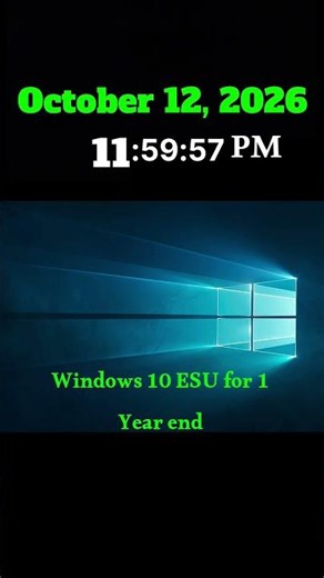 Windows 10 ESU for 1 Year end