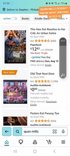 #screammovie #VozDosCriadores @Quan Millz Books This man is seriously pumping these books out like whoa. #quanmillz #oldthotnextdoor #bestsellingauthor #quanmillzbooks