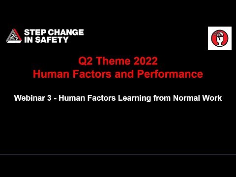 Webinar 3 Introduction to Learning from Normal Work