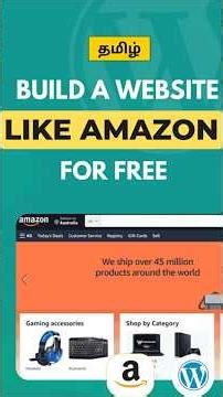 Create an Amazon-Like Website for FREE 🔥| WordPress Tamil Tutorial 2026
