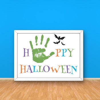 Template Handprint Craft | Halloween Craft Preschool | Kids Halloween Activity