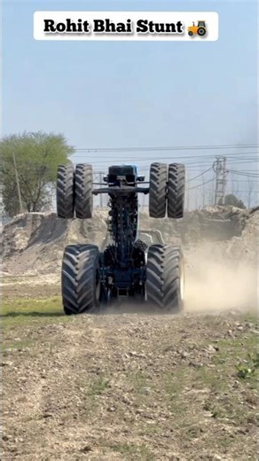 Rohit Bhai Ka Stunt Bulldozer Ke Sath 🚜 #rohitbhai #bulldozer #stunt #nishudaswal #shorts