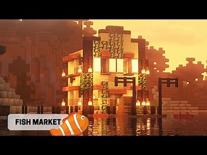 Minecraft Tutorial: How to Build a Fish Market (Build a Floating house)