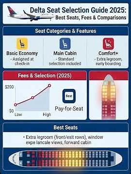 Delta Seat Selection Guide 2025: Best Seats, Fees & Comparisons