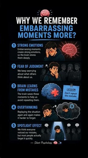 Why Do We Remember Embarrassing Moments So Much? 😳 | Psychology Facts