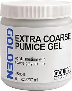 Golden Acryl Med 8 Oz X-Coarse Pumice Gel