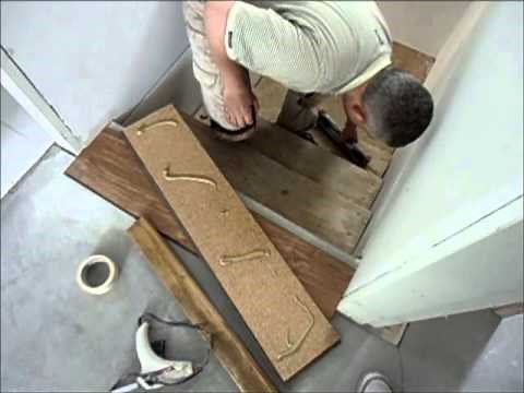 Laminate Flooring on Stairs: How-to Start Installation Use Stair Jig DIY Tips Mryoucandoityourself