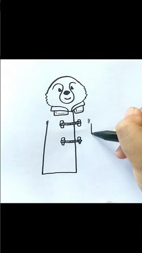 How to draw Paddington Bear