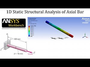 1D static stress analysis of axial bar | ANSYS Workbench tutorial for beginners