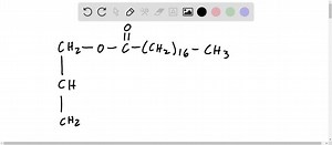 Draw the condensed structural formula of a triacylglycerol that contains stearic acid and glycerol. | Numerade