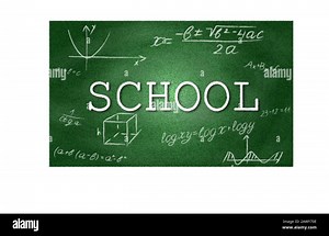School vector with pixelated green background and formulas. Geometry drawings Stock Vector Image & Art - Alamy