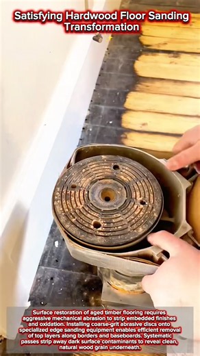 Satisfying Hardwood Floor Sanding Transformation 🪵✨