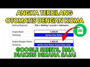 Rahasia Rumus Terbilang Google Sheets BISA KOMA atau DESIMAL! Dijamin Otomatis 100%