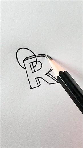 Drawing 3d ring latter #howtodraw #drawing #artworks