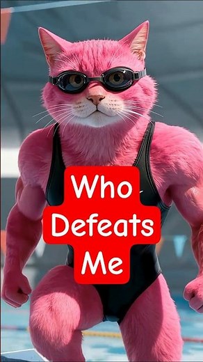 The Pink Phenom Olympic Cat Swimmer