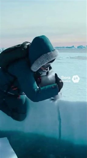 Researcher Saves Baby Penguin From Falling Off Ice Cliff