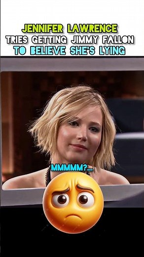 Jennifer Lawrence Tries Lying To Jimmy Fallon 😂🔥 | Jimmy Fallon #shorts