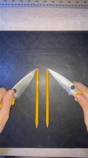 2 knives 2 pencils #subscribe #shorts #viral #entertainment #edc #usa #canada #blade #wood #fypシ #vs