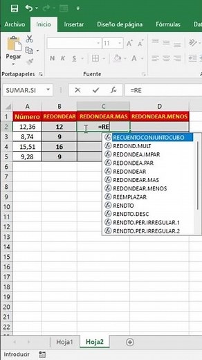 How to round numbers in Excel using ROUND, ROUNDUP, and ROUNDDOWN #excel #shorts