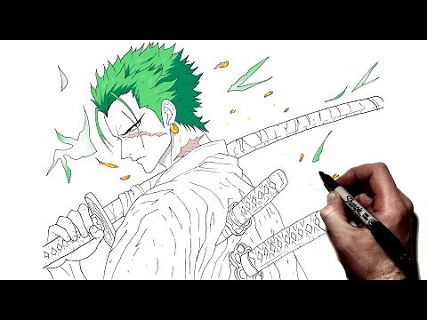 How To Draw Roronoa Zoro (ALT) | Step By Step | One Piece
