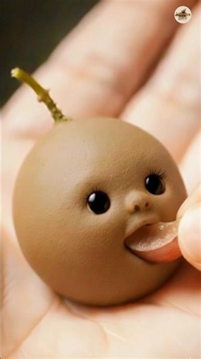 Feeding my Tiny Mud Plum! 🟣👶✨ #MudToMagic #asmr #plum #shorts #transformation