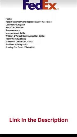 Daily Job Updates | OFF Campus Drive Updates - FedEX #hiring #engineering #computerscience #freshers