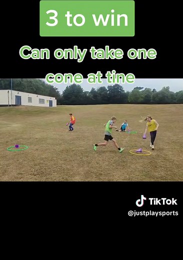 Fun PE Games for Adults: 3 to Win Cone Game
