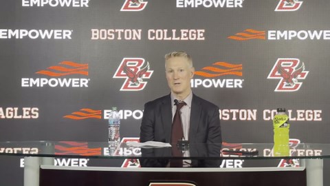 BC men's hockey coach Greg Brown on advancing to Hockey East semifinals