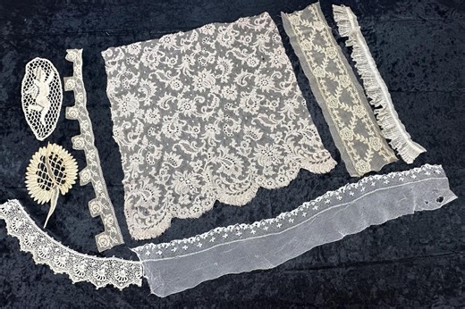 French Lace Set Chantilly Lace and Antique Lace Pieces Assorted Vintage Lace Collection (97) - Etsy