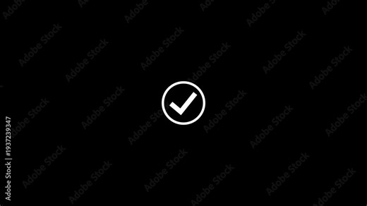 Animated of Check mark symbol. Success, accepted. Tick mark icon animation. Check mark icon, right mark icon, approved sign, Check mark symbol. Motion graphics of approved tick mark icon,