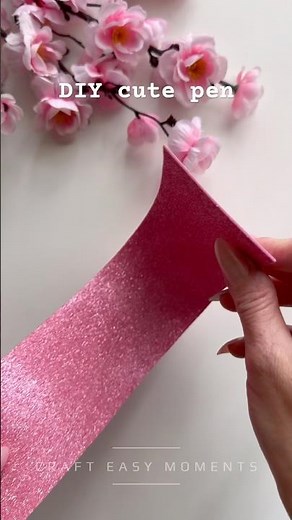 You won't believe how easy this flower pen is #diy #craftideas #papercraft #shorts