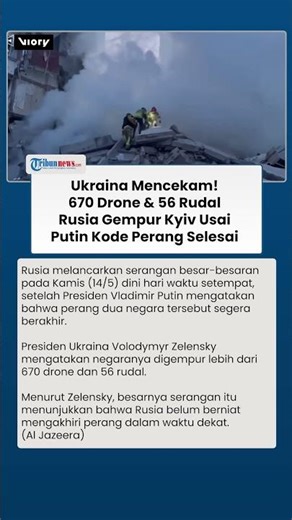 670 Drone dan 56 Rudal Rusia Gempur Ibu Kota Ukraina, Zelensky Geram Sebut Putin Tak Niat Damai