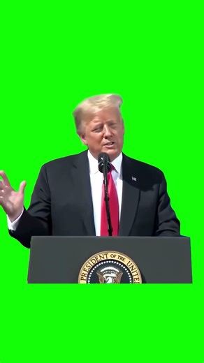 Donald Trump saying "There is no budget when it comes to our military" meme - Green Screen