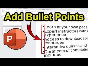 How to Add Bullet Points in PowerPoint Presentation