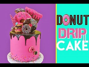 Donut Drip Cake | Strawberry, Funfetti & Donuts GALORE | Elise Strachan | My Cupcake Addiction