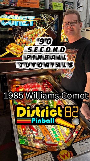 90 Second Gameplay Tutorial for 1985 Williams Comet Pinball Machine! If you’re liking these tutorials please share them! 𝐃𝐢𝐬𝐭𝐫𝐢𝐜𝐭 𝟖𝟐 𝐏𝐢𝐧𝐛𝐚𝐥𝐥 𝐀𝐫𝐜𝐚𝐝𝐞 𝐡𝐚𝐬 𝐨𝐯𝐞𝐫 𝟏𝟎𝟎 𝐏𝐢𝐧𝐛𝐚𝐥𝐥 𝐌𝐚𝐜𝐡𝐢𝐧𝐞𝐬 𝐚𝐥𝐥 𝐬𝐞𝐭 𝐨𝐧 𝐅𝐫𝐞𝐞 𝐏𝐥𝐚𝐲! Pay one low admission price and play as much as you want for an hour or all day. District 82 is located in De Pere, WI. Only 15 minutes from Lambeau Field. Current Full Game List Here: https://district82.com/game-list/ #arcade, #greenba