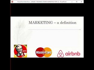 Grade 11 Business Studies Marketing Function - Intro Topic 3